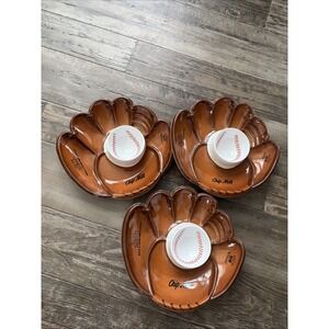 Plastic CHIP MITT 3 Pack SERVING / PARTY Baseball Glove Chip Official Big Scoop